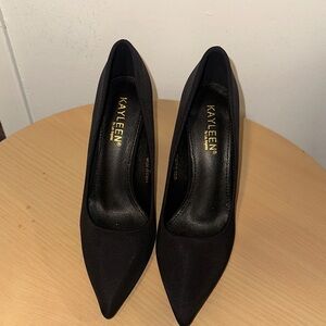 Black pointed heels